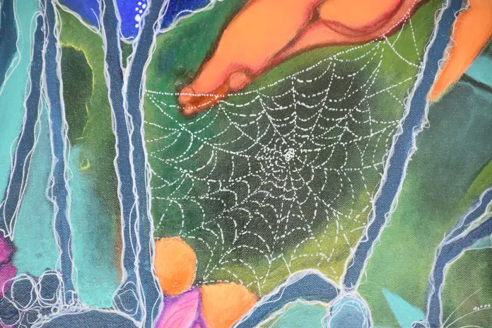 Lorsque les peintures étaient sèches sur mes mains, j'ai mis ma nouvelle robe et j'ai accueilli mon rêve... Couleur violet. 